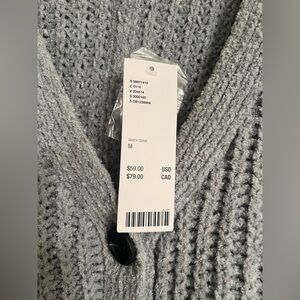 Urban outfitters short cable button up sweater. Grey